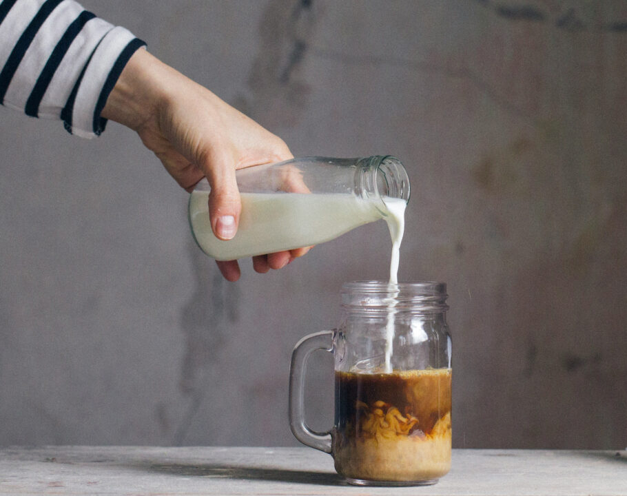 milk and coffee